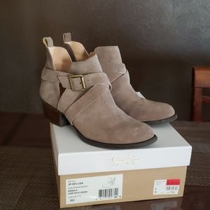 Gray Suede ankle booties